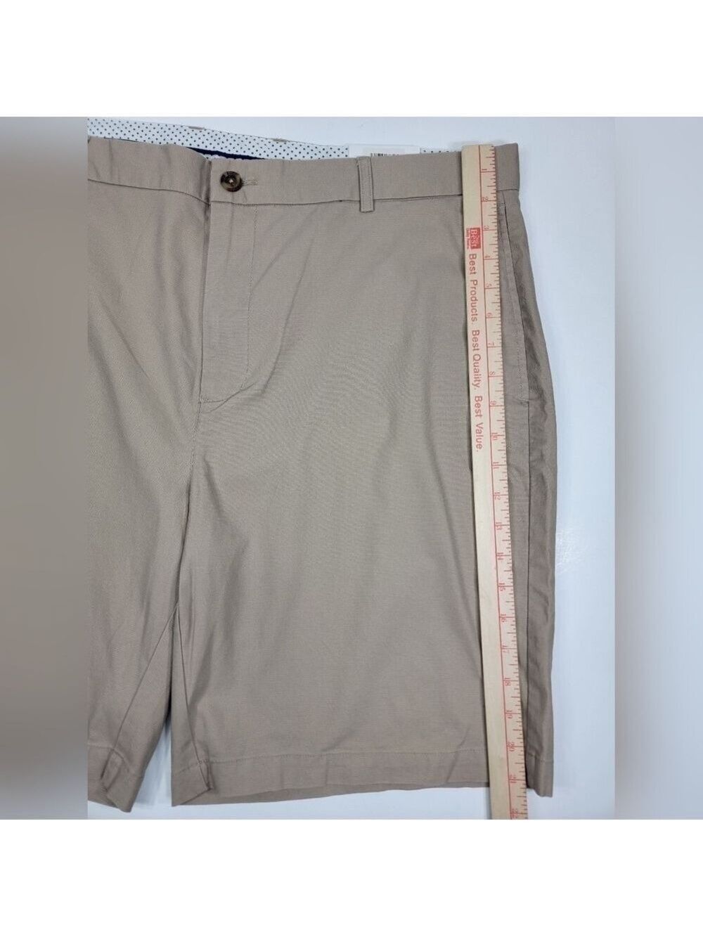 NEW Tailorbyrd Stretch Chino Performance Casual Golf Shorts Men's 40 Dark Khaki - Picture 11 of 11